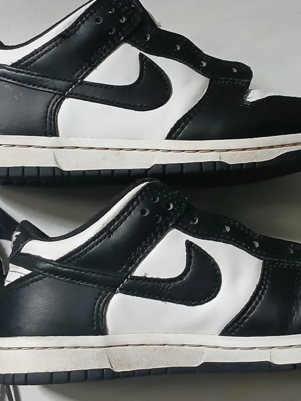 Nike Black and White Low-Top Sneakers Dunks Pandas Kids 13c